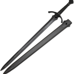 Medieval Warrior Black Sword 42 inch Overall Handmade Hand Forged 1065 High Carbon Steel Full Tang  Christmas Gift S19