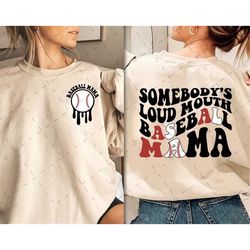 somebody's loud mouth baseball mama svg, baseball mom svg, baseball funny melting baseball sublimation, trendy png
