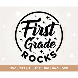 1st Grade Rocks svg, back to school svg, rocks svg, grade rocks svg, 1st grade svg, first grade svg, school life svg, di