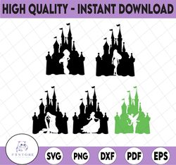Princess Castle Big Pack Disney svg, Disney Mickey and Minnie svg,Quotes files, svg file, Disney png file, Cricut, Silho