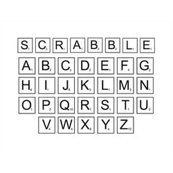 SCRABBLE TILES SVG Files, Scrabble Tiles Svg Files for Cricut, Scrabble Tiles Clipart, Scrabble Letters Svg
