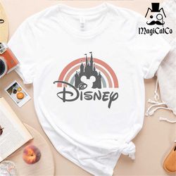 Disney Retro Rainbow Castle shirt, Disney Vintage ,Disney Family shirt, Disney Castle shirt, Disney Retro, disneyworld m