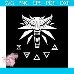 Witcher Logo SVG, The Witcher SVG, Trending Svg, Wild Hunt Necklace SVG, Witcher Magic