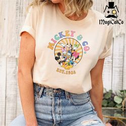 Retro Mickey & Co EST 1928 Shirt, Cute Mickey And Friends Shirt, Retro Family Mickey Mouse Shirt, Mickey Mouse, Disney C
