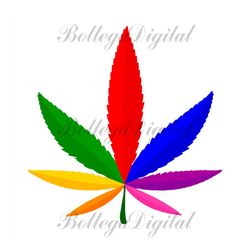 Rainbow Cannabis Svg, Lgbt Svg, Weed Leaf Svg, Pride Cannabis, Love Is Love Svg, Gay Png, Gay Sublimation, Rainbow Pot L
