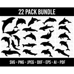 COD232-Dolphin Svg Files - SVG, PNG, JPG - Commercial Use, Shark Cut file, Digital Cut Files, Dolphin Clipart, Digital D