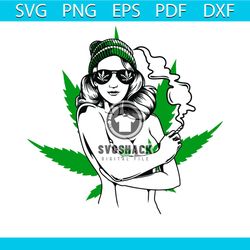 Sexy Lady Smoking Cannabis Svg, Trending Svg, Smoking Joint Svg, Marijuana Svg, Cannabis