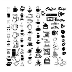 COFFEE CUP SVG Bundle, Coffee Cup Clipart Bundle, Coffee Cup Svg files for Cricut