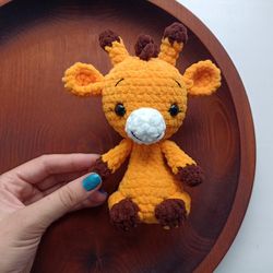 Giraffe plush toy, Stuffed animal toy, Funny giraffe, Amigurumi giraffe, Giraffe nursery, Giraffe as a gift