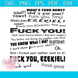 Funny what's your name Svg, Trending Svg, Your Name Svg, F*ck You Svg, Funny Quotes Svg, Funny Gift Svg, What's Tony Svg