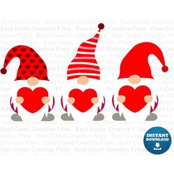 Valentine Gnomes SVG, Valentine's gnome,  Valentine SVG, Valentine Sublimation, dxf, eps, png digital download