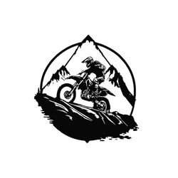 MOTOCROSS RIDER SVG, Motocross Rider Svg Files For Cricut, Motocross Rider Clipart, Mountain Svg