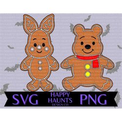 Gingerbread hundred acre  SVG, easy cut file for Cricut, Layered by colour