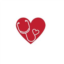 Stethoscope Heart - Stethoscope Heart - Nurse Doctor - SVG Download File - Plotter File - Crafting