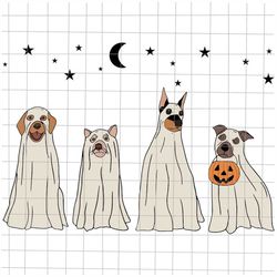 Ghost Dog Retro Spooky Season Svg, Ghost Dog Halloween Svg, Dog Halloween Svg, Love Dog Svg, Funny Halloween Svg