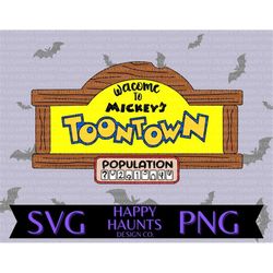 Toontown SVG, easy cut file for Cricut, Layered by colour