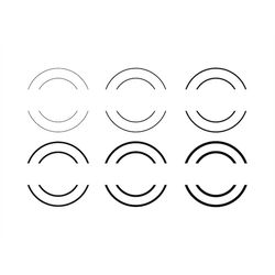 DOUBLE CIRCLE Frame SVG, Circle Monogram Svg, Double Circle Frame Cut files for Cricut, Split Circle Svg