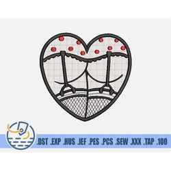 Sexy Heart Embroidery File - Instant Download - Erotic Woman Pattern For Patches - BDSM Design For Clothing Decoration -