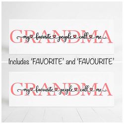 My Favorite People Call Me Grandma Svg Png Pdf, Gift for Grandma, Grandma Tile Svg, Birthday Gift for Grandma, Grandma B