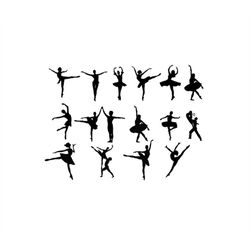 ballerina svg, ballerina silhouette, ballerina vector, dancing couple svg, ballerina clipart, cricut, silhouette cameo,