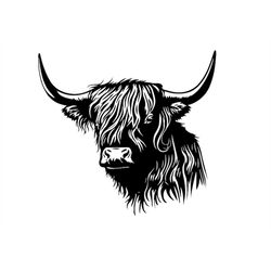 HIGHLAND COW SVG, Highland Cow clipart, Highland Cow head svg file for Cricut, Farm Life svg
