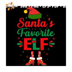Santa's Favorite Elf Svg, Christmas Svg, Holly Svg, Elf Svg, Christmas Gift Svg, Christmas Hat Svg