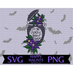 Nightshade  SVG, easy cut file for Cricut, Layered by colour