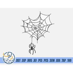 Spider Embroidery File - Instant Download - Simple Design For Halloween Party - Gothic Heart For Clothing Decoration - S