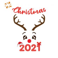 Christmas 2021 Svg, Christmas Svg, Xmas Svg, Happy Holiday Svg, Christmas Hat Svg, Reindeer Svg