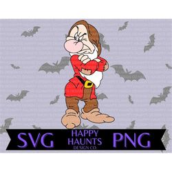 Grumpy SVG, easy cut file for Cricut, layered by colour