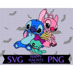 Sitch and angel SVG, easy cut file for Cricut, Layered by colour