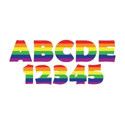 LGBT PRIDE ALPHABET Svg Files, lgbt pride font svg files, lgbt pride letters svg, lgbt pride clipart