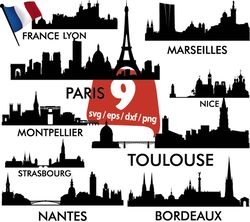 City France SVG, Eiffel Tower SVG, Paris SVG, Landmark SVG, Travel Svg, Eiffel Tower Clipart, Eiffel Tower SVG