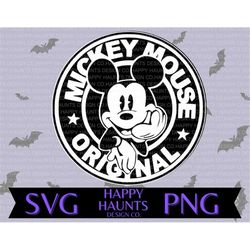 Mickey coffee SVG, easy cut file for Cricut, Layered by colour