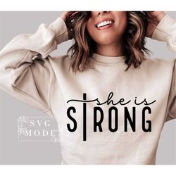 She Is Strong SVG, Created With a Purpose Svg, Christian Svg, Self Love Svg, Worthy Svg, You Matter Svg, Religious Svg,
