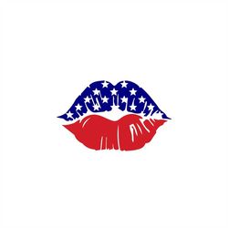Usa Lips - Happy 4th July - Independence Day - 4th July - USA Lips - SVG Download File - 4th of July - Plotting - Cricut