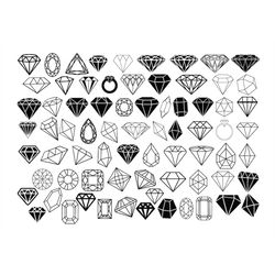 DIAMOND SVG, Diamond SVG Files, Svg Files, Diamond Vector, Cricut, Silhouette Cameo, ScanNCut, Diamond Cut Files, Diamon