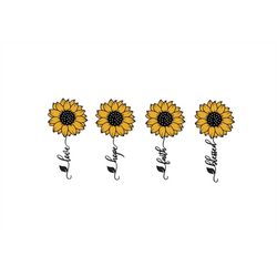 Sunflower blessed faith love hope - Sunflower Flower - SVG Download File - Plotter File - Plotter Cricut