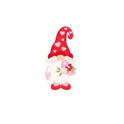 Gnome with a Bunch of Flowers - Dwarf Spring - SVG Download File - Plotter File - Plotter - Plotter - Cricut