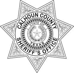 Calhoun County Sheriffs office badge Texas vector file for laser engraving, cnc router, cutting, engraving file