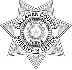 Callahan County Sheriffs office badge Texas vector file for laser engraving, cnc router, cutting, engraving file