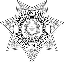 Cameron County Sheriffs office badge Texas vector file for laser engraving, cnc router, cutting, engraving file