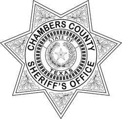 Chambers County Sheriffs office badge Texas vector file for laser engraving, cnc router, cutting, engraving file
