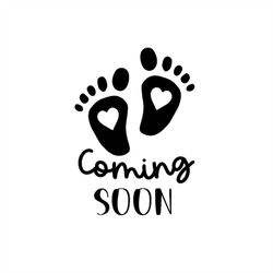 Coming soon Baby Footprint - Baby Pregnant Pregnant - SVG Download File - Plotter File - Crafts - Cricut Plotter