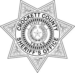 Crockett County Sheriffs office badge Texas vector file for laser engraving, cnc router, cutting, engraving file