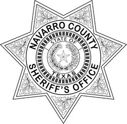 Navarro County Sheriffs office badge Texas vector file for laser engraving, cnc router, cutting, engraving file