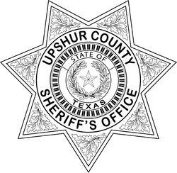Upshur County Sheriffs office badge Texas vector file for laser engraving, cnc router, cutting, engraving file