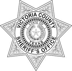 Victoria County Sheriffs office badge Texas vector file for laser engraving, cnc router, cutting, engraving file