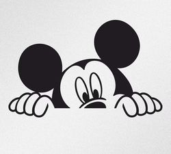 Mickey Mouse Peeking Svg,Cdr Vector Files for Cricut, Silhouette, Cutting Plotter, Png File for Sublimati