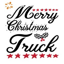 Merry Christmas Truck Svg, Christmas Svg, Xmas Svg, Xmas Mistletoe Svg, Christmas Gift Svg